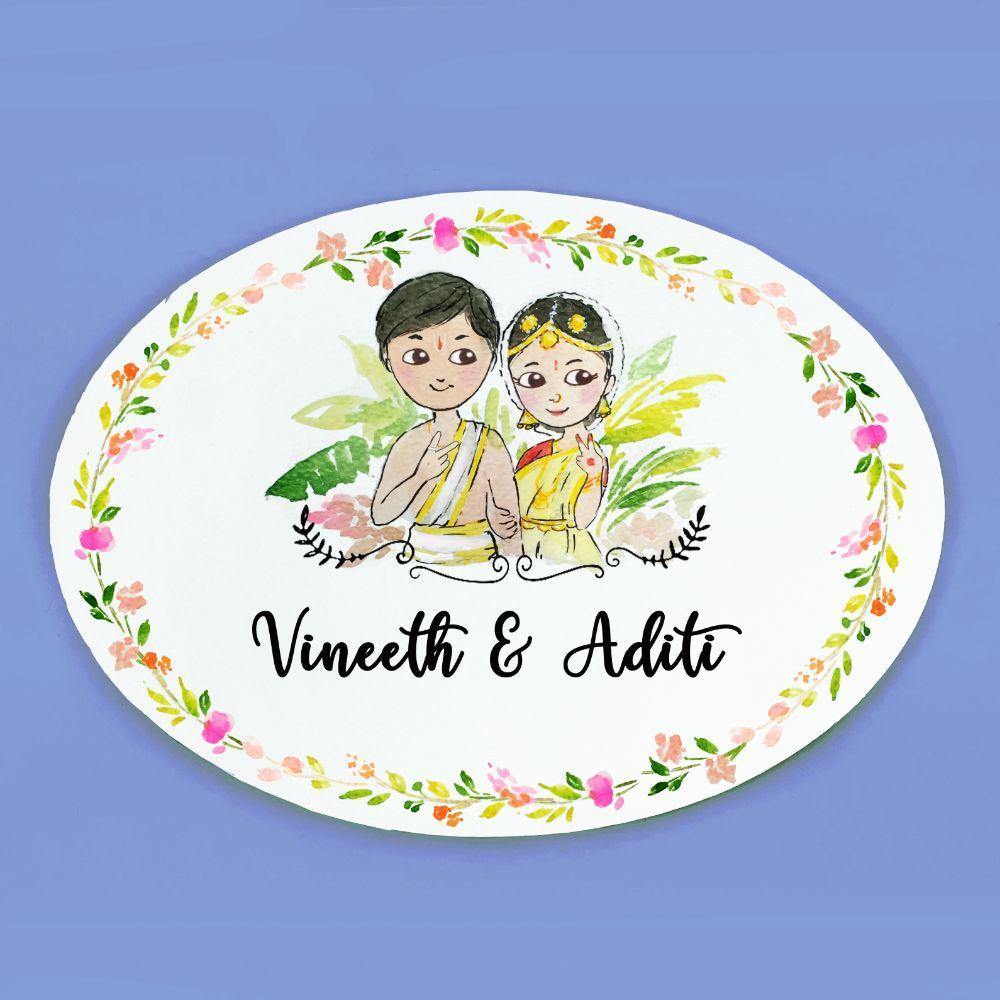 customized - name plate - hand painted – rangreli