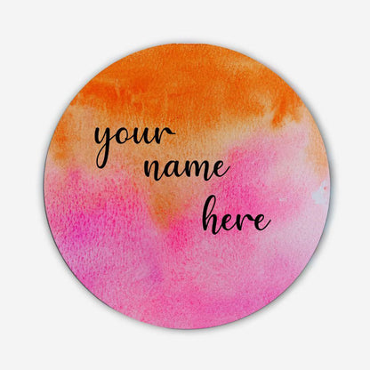 Handpainted Customized Name Plate - Red and Orange Dual Ombre - rangreli