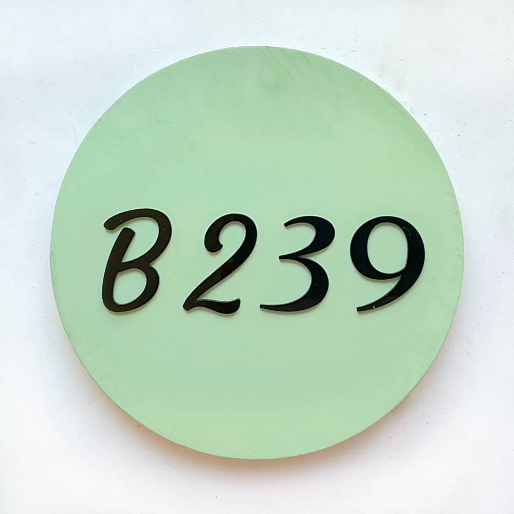 Satin Sage - Modern Minimal House number board