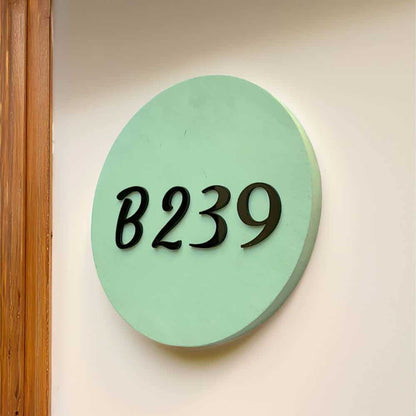 Satin Sage - Modern Minimal House number board