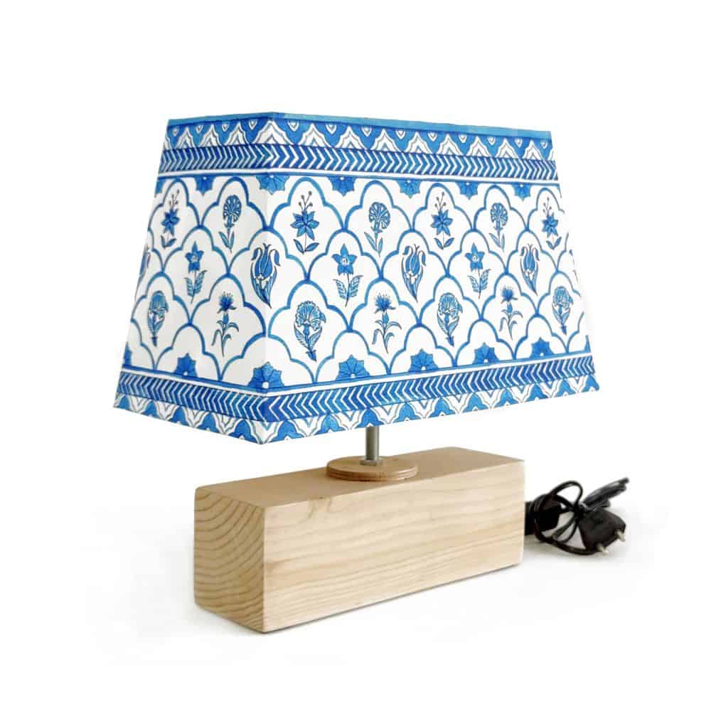 Rectangle Table Lamp - Indigo Shade - rangreli