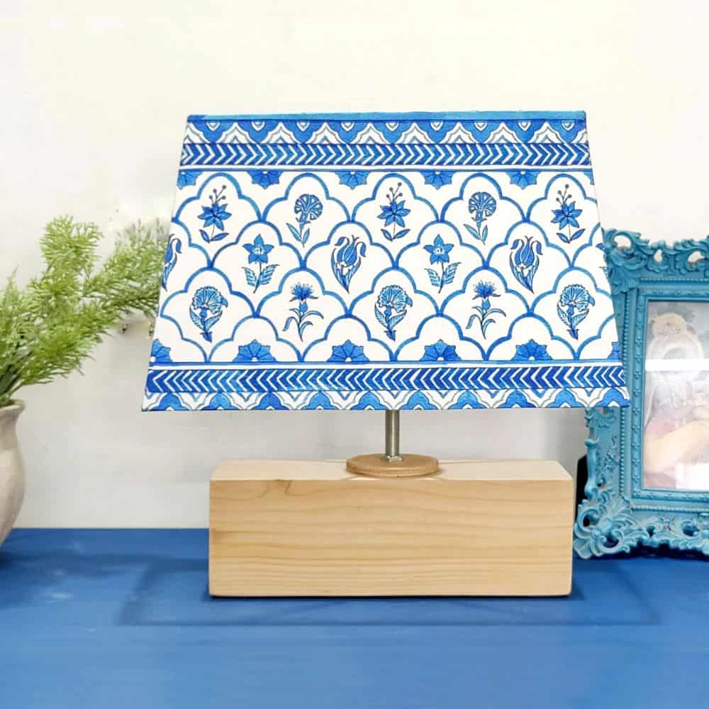 Rectangle Table Lamp - Indigo Shade - rangreli