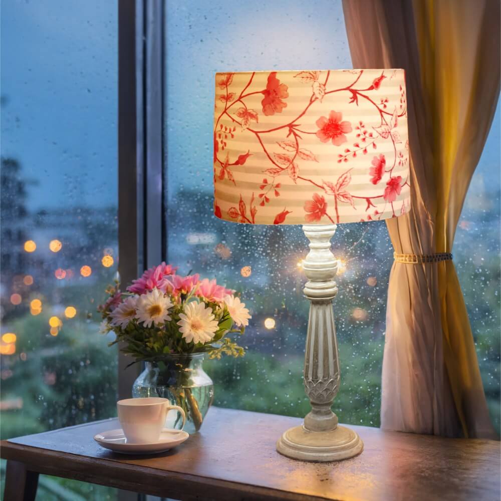 Drum Table Lamp  - Cherry Blossom 12011 - rangreli