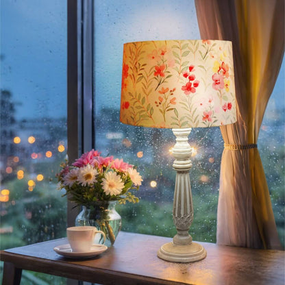 Drum Table Lamp  - English Garden