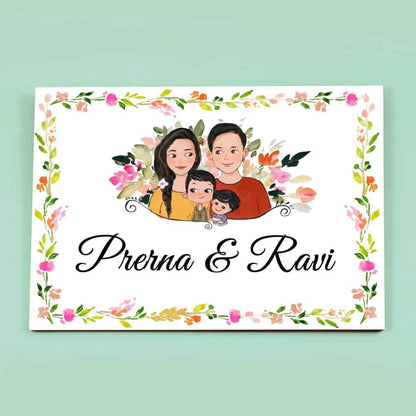 Handpainted Customized Name Plate - Family Name Plate - rangreli