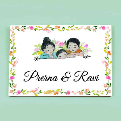 Handpainted Customized Name Plate - Family Name Plate - rangreli