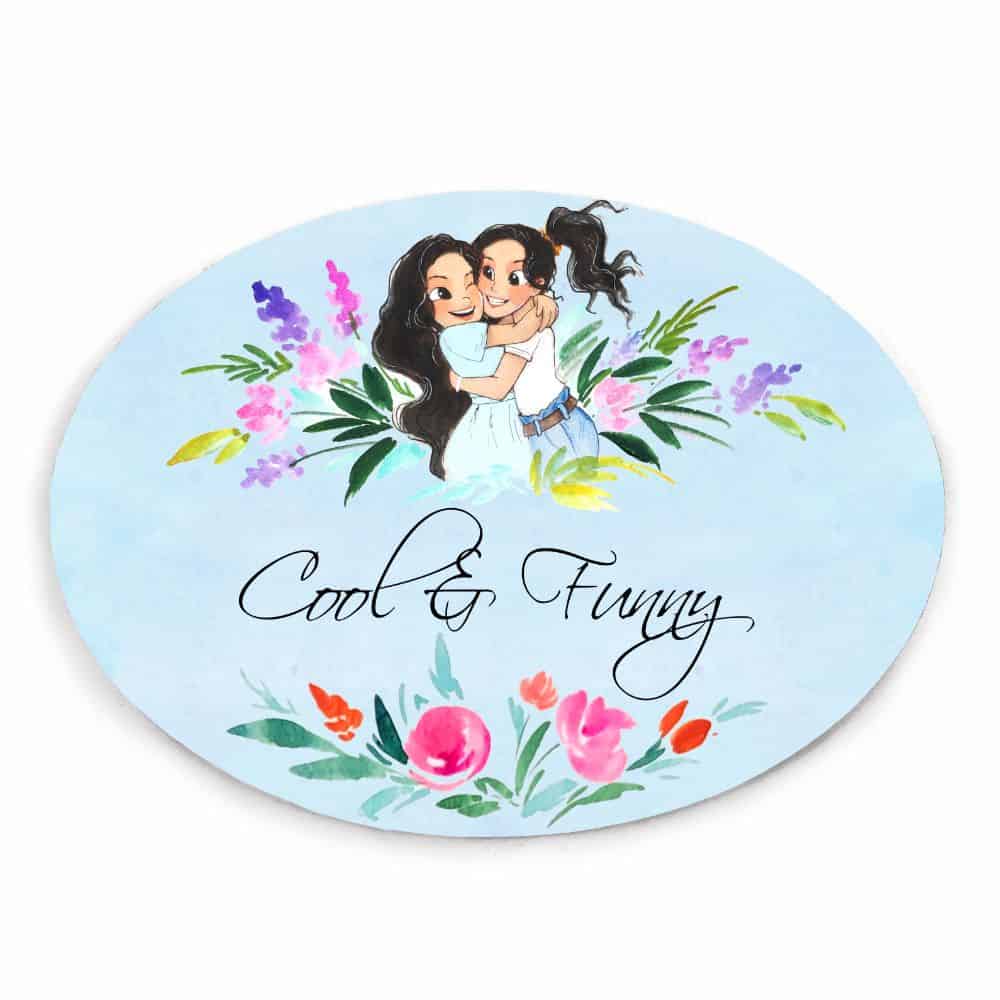 Handpainted Customized Name Plate - 2 Friends Name Plate - rangreli