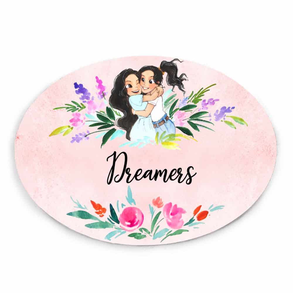 Handpainted Customized Name Plate - 2 Friends Name Plate - rangreli