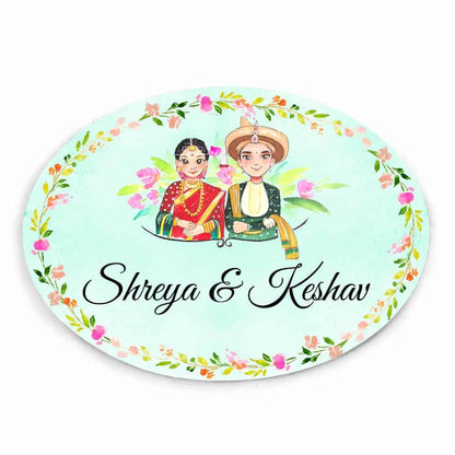 Handpainted Customized Name Plate - Peshwa Family - rangreli