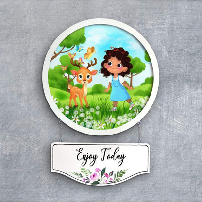 Handpainted Personalized Character Nameplate kidz1- Full frame - rangreli