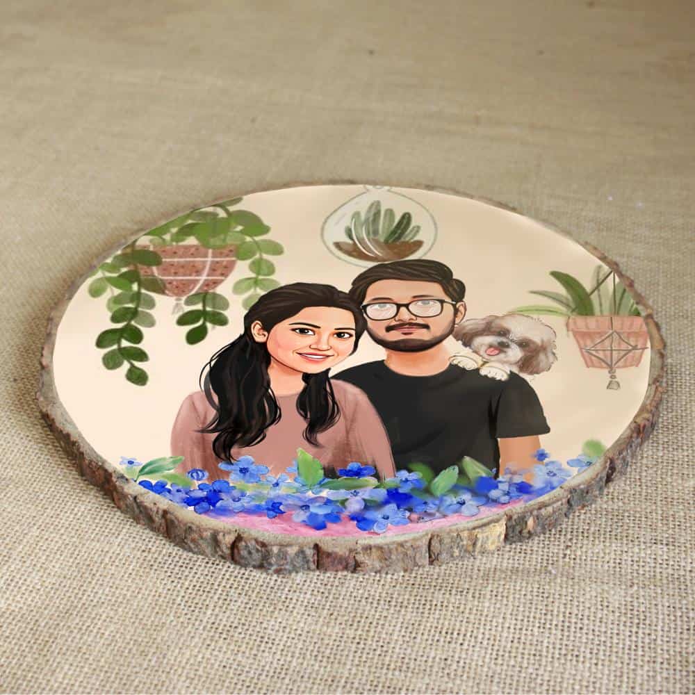 Handpainted Personalized Character Nameplate with cat-Bark - rangreli