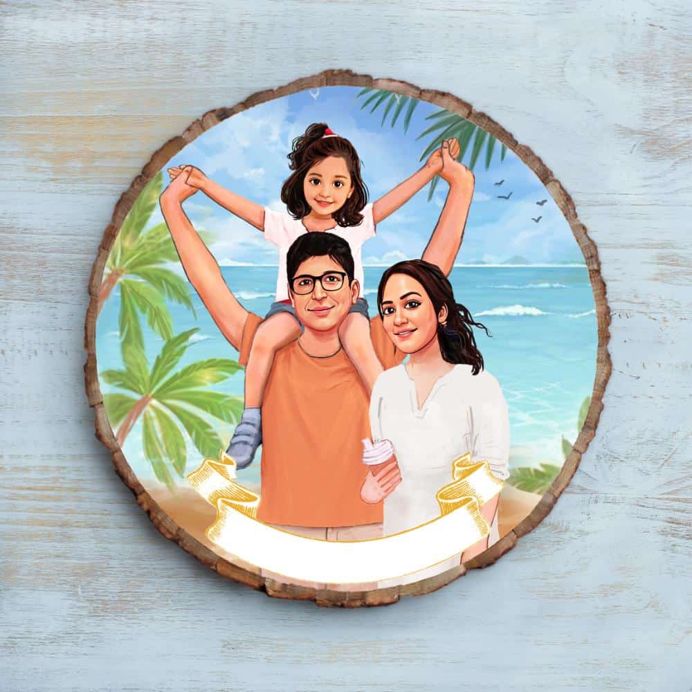 Handpainted Personalized Character Nameplate with family-Bark - rangreli