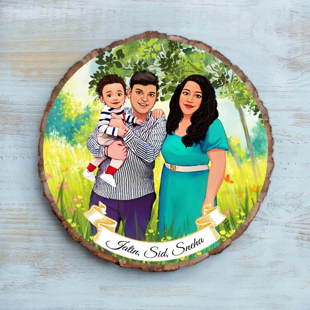 Handpainted Personalized Illustration Bark Nameplate - Bark - rangreli