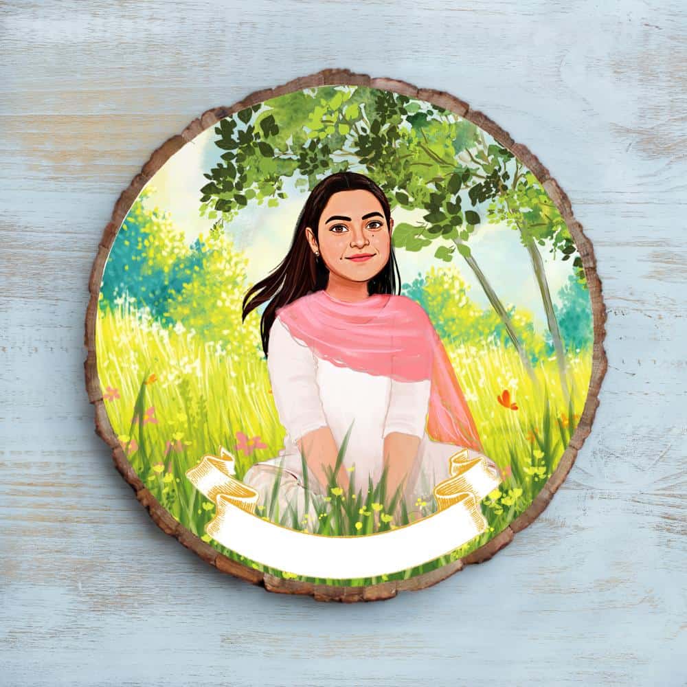 Handpainted Personalized Illustration Bark Nameplate - Bark - rangreli