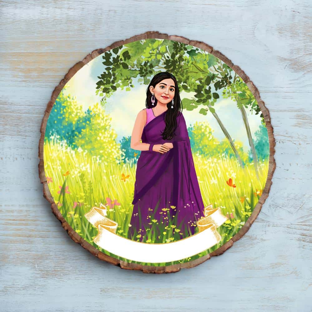 Handpainted Personalized Illustration Bark Nameplate - Bark - rangreli