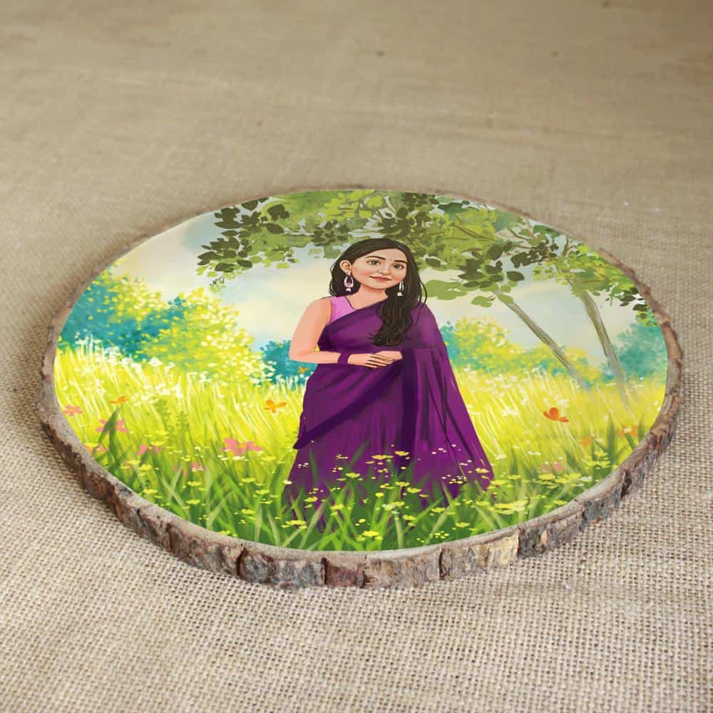 Handpainted Personalized Illustration Bark Nameplate - Bark - rangreli