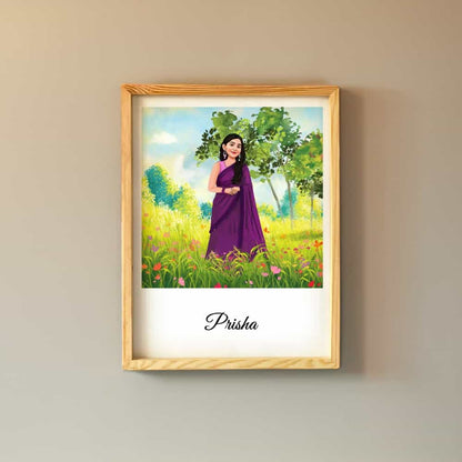 Rectangle Photo based Family Illustration Portrait -  Family memories - rangreli