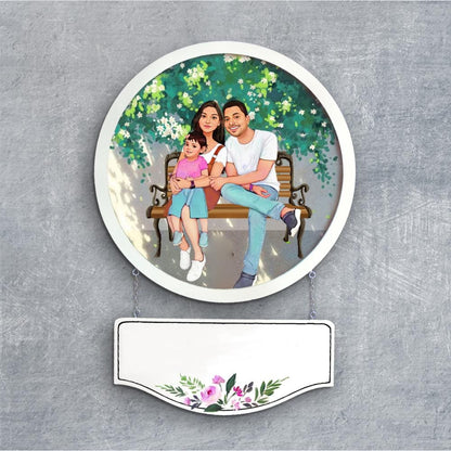 Handpainted Personalized Character Holiday Couple3- Full frame - rangreli