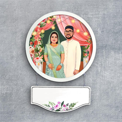 Handpainted Personalized Character Party Couple- Full frame - rangreli