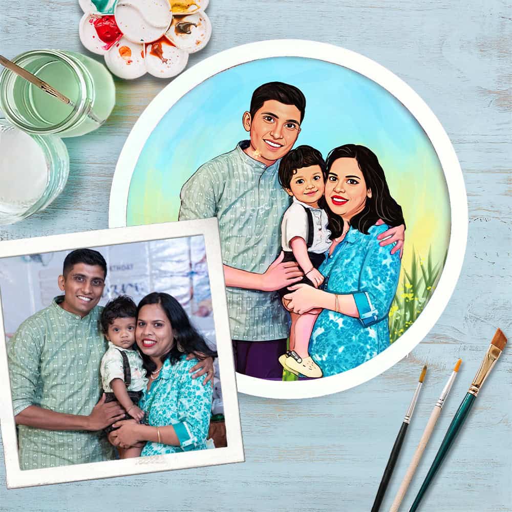 Handpainted Personalized Character Fun Time4- Full frame - rangreli