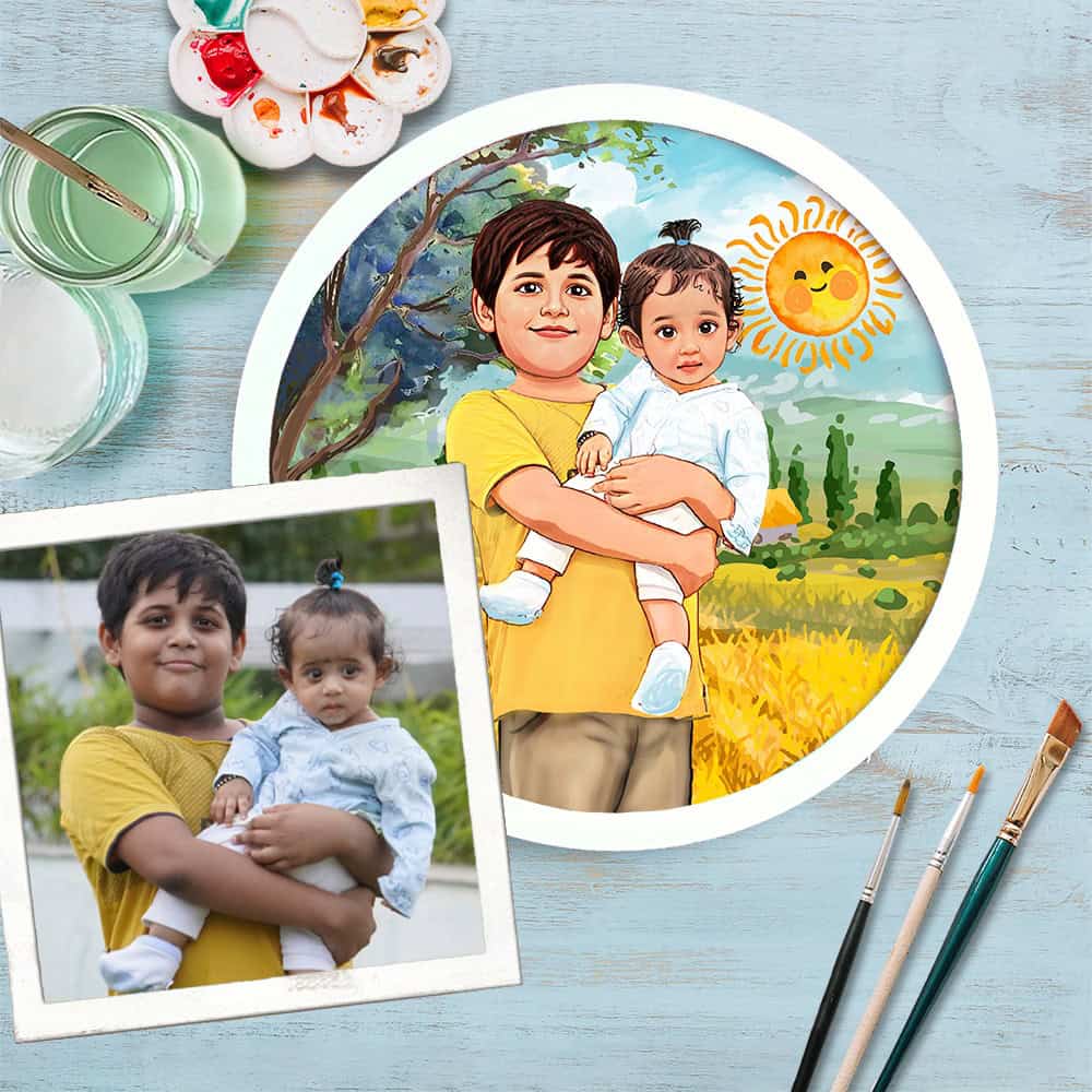 Handpainted Personalized Character Memories3- Full frame - rangreli