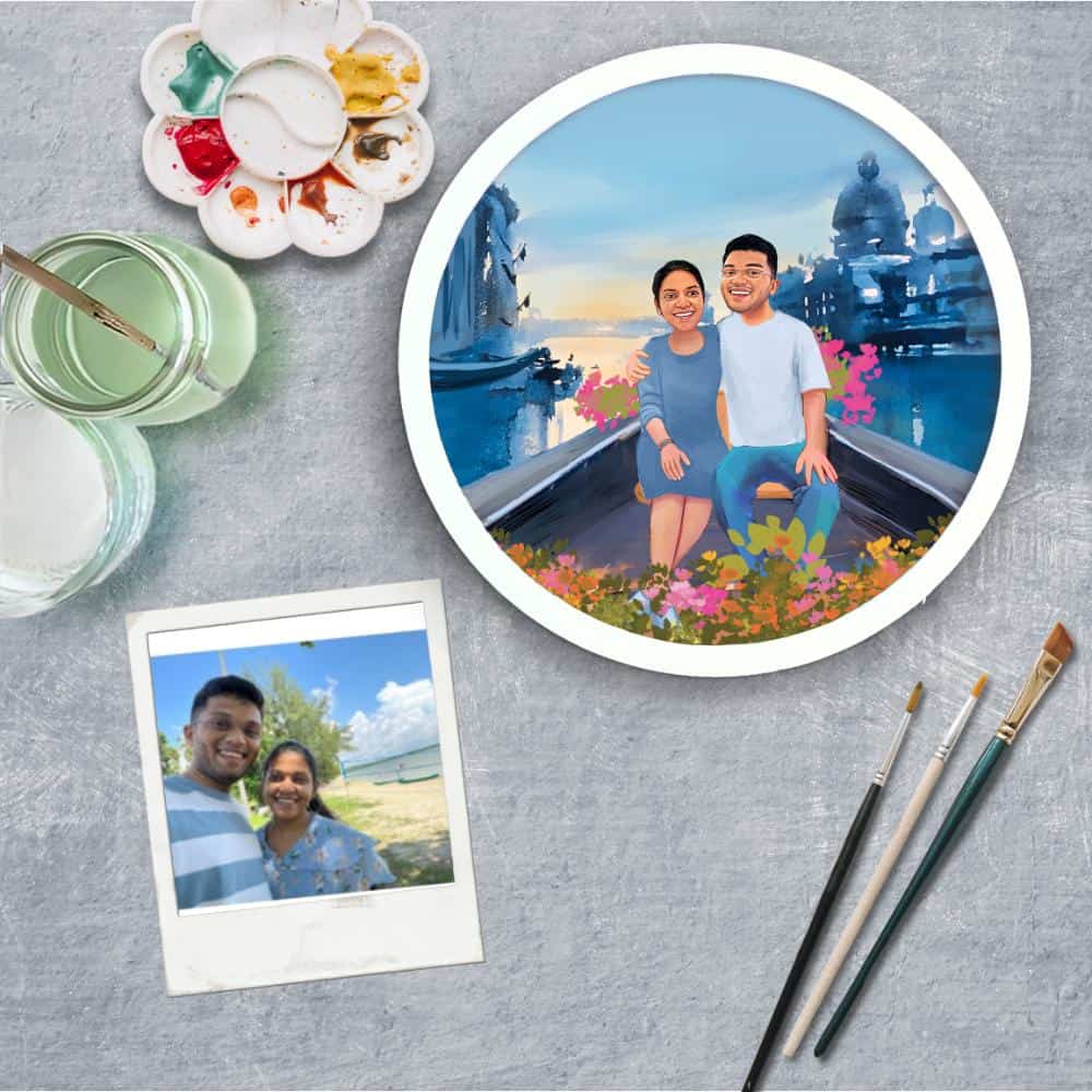 Handpainted Personalized Character Memories4- Full frame - rangreli