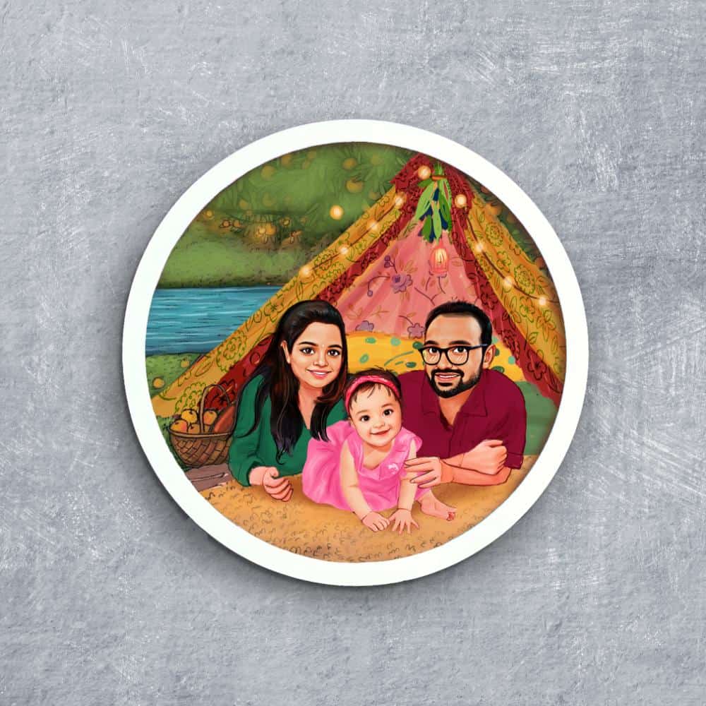 Handpainted Personalized Character Fun Time5- Full frame - rangreli