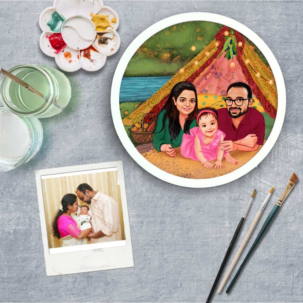 Handpainted Personalized Character Fun Time5- Full frame - rangreli