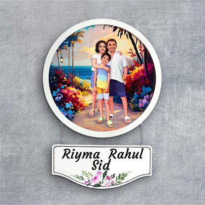 Handpainted Personalized Character Holiday Couple7- Full frame - rangreli