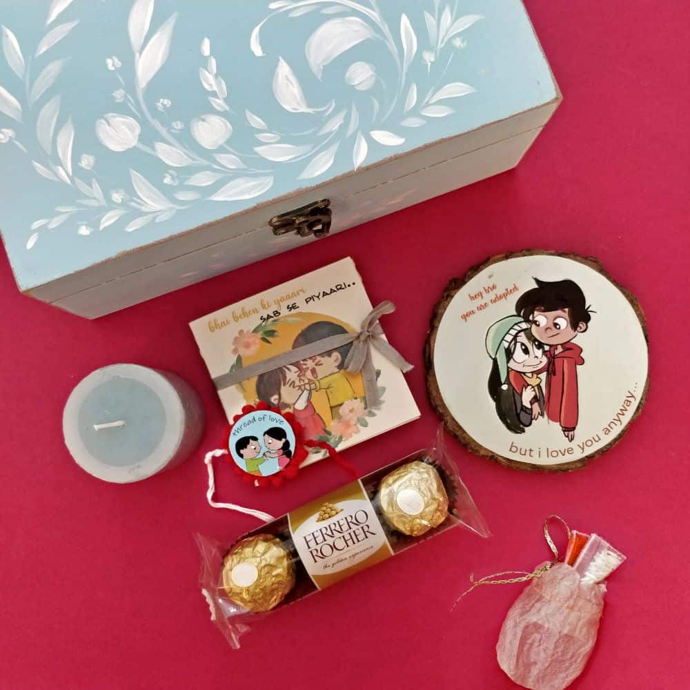 Rakhi Goodies Box - Style 1 - rangreli