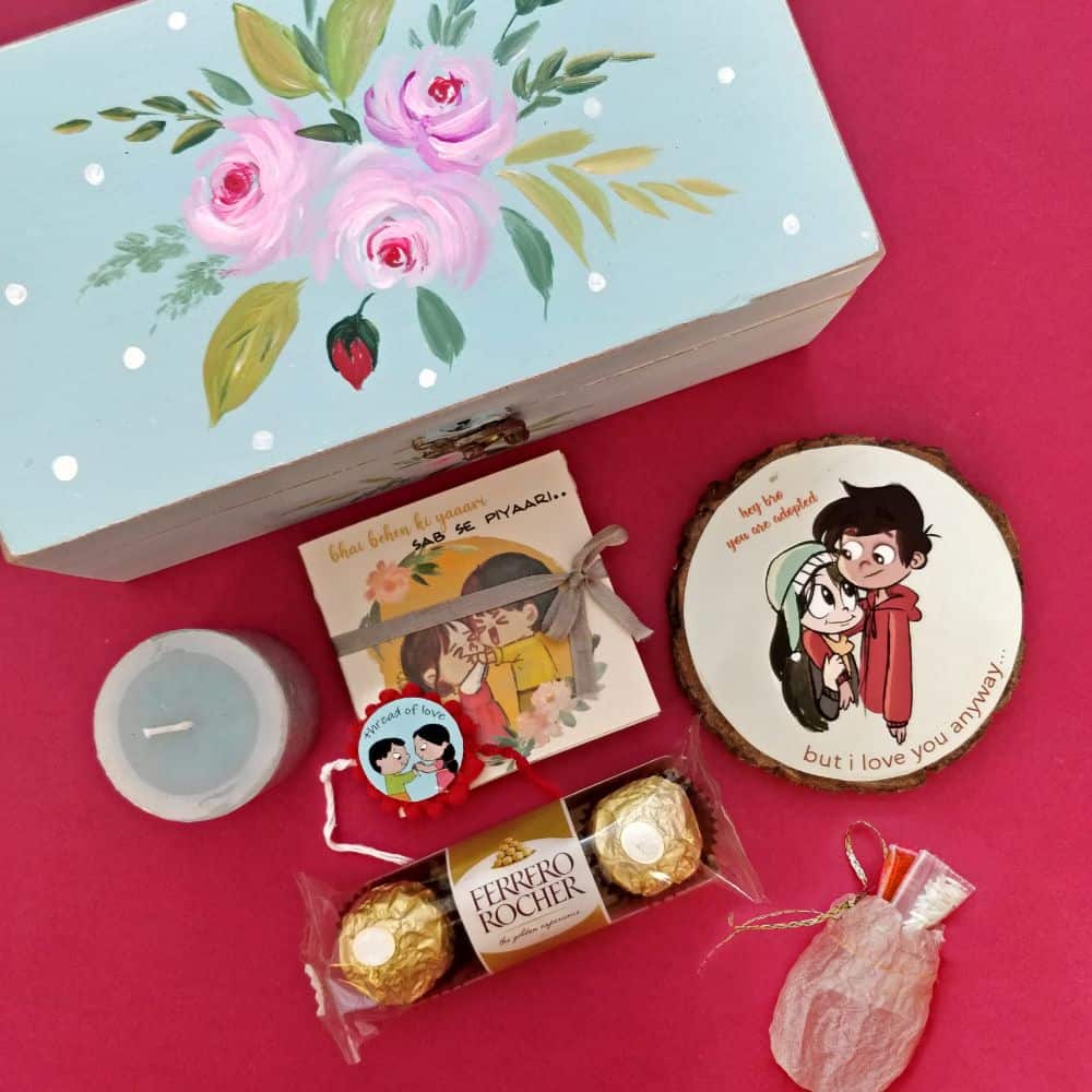 Rakhi Goodies Box - Style 3 - rangreli