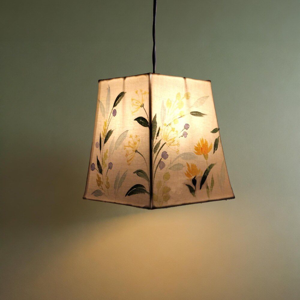 Empire Pendent Lamp - Floral Bouquet Lamp Shade - rangreli