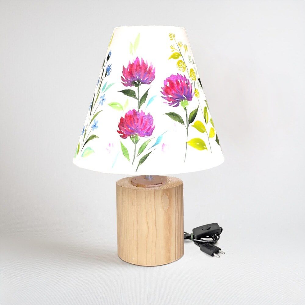 Cone Table Lamp - Flower Garden Lamp Shade 3008 - rangreli