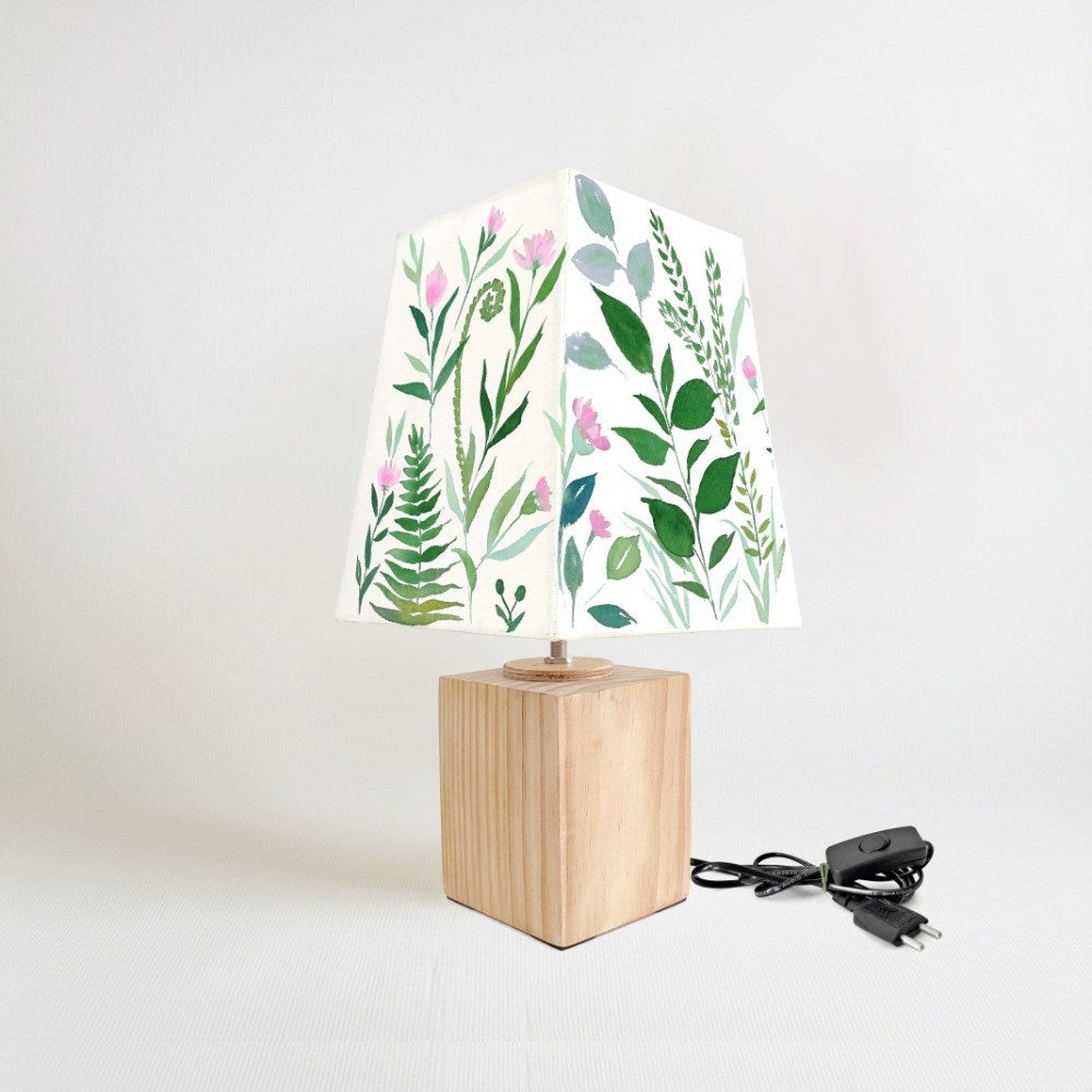 Empire Table Lamp - Green Fern Lamp Shade 3009 - rangreli