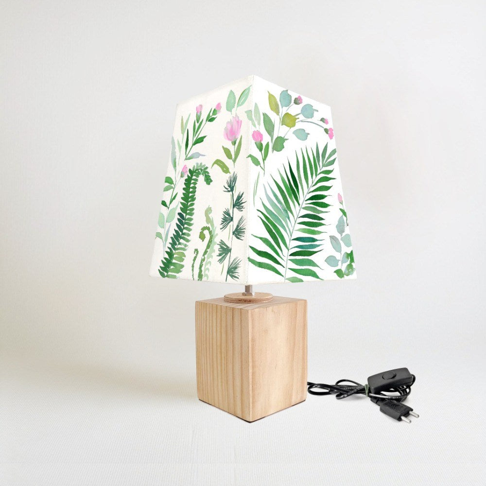 Empire Table Lamp - Green Fern Lamp Shade 3009 - rangreli