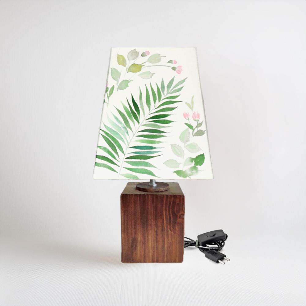 Empire Table Lamp - Green Fern Lamp Shade 3009 - rangreli