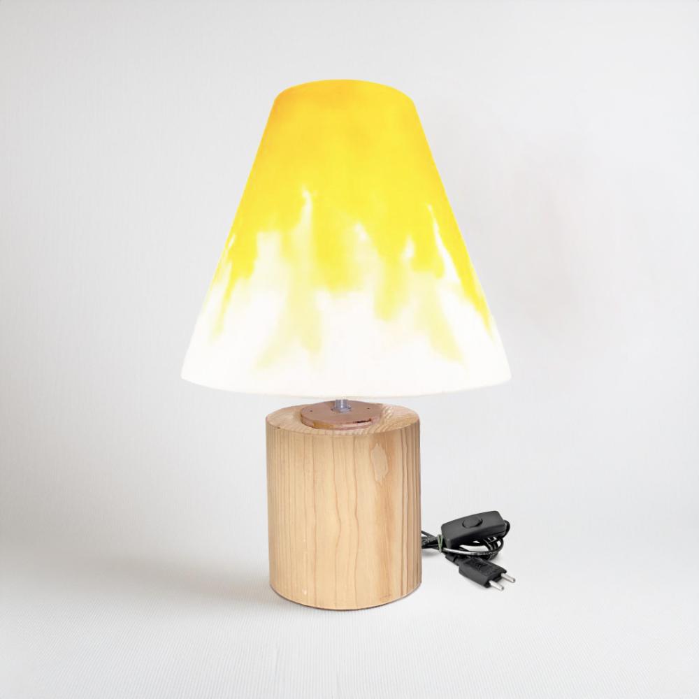 Cone Table Lamp - Yellow Ombre Lamp Shade 3021 - rangreli