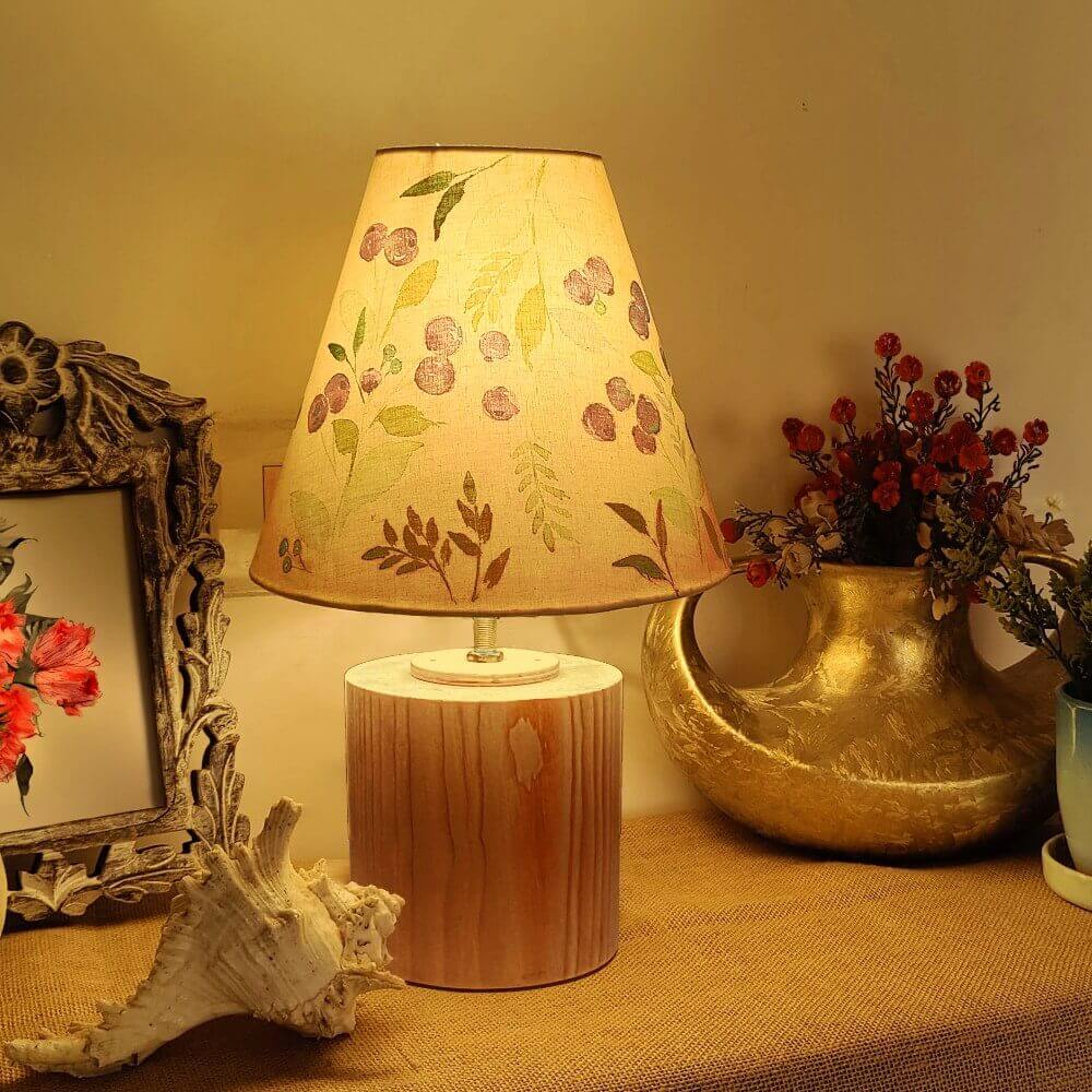 Cone Table Lamp - Berry Bunch Lamp Shade 3022 - rangreli