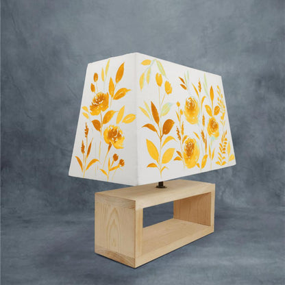 Rectangle Table Lamp - Yellow Monochrome Lamp Shade 3070 - rangreli