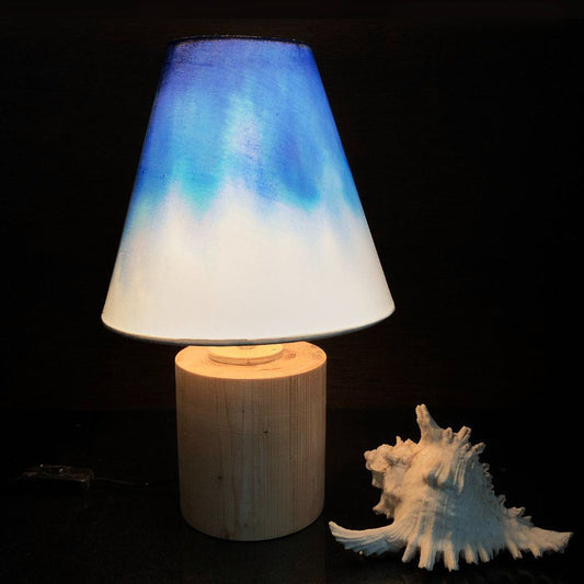 Cone Table Lamp - Blue Ombre Lamp Shade - rangreli