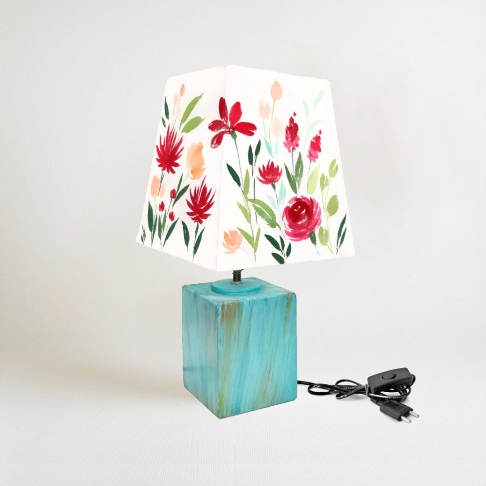 Empire Table Lamp - Floral Bloom Lamp Shade - rangreli