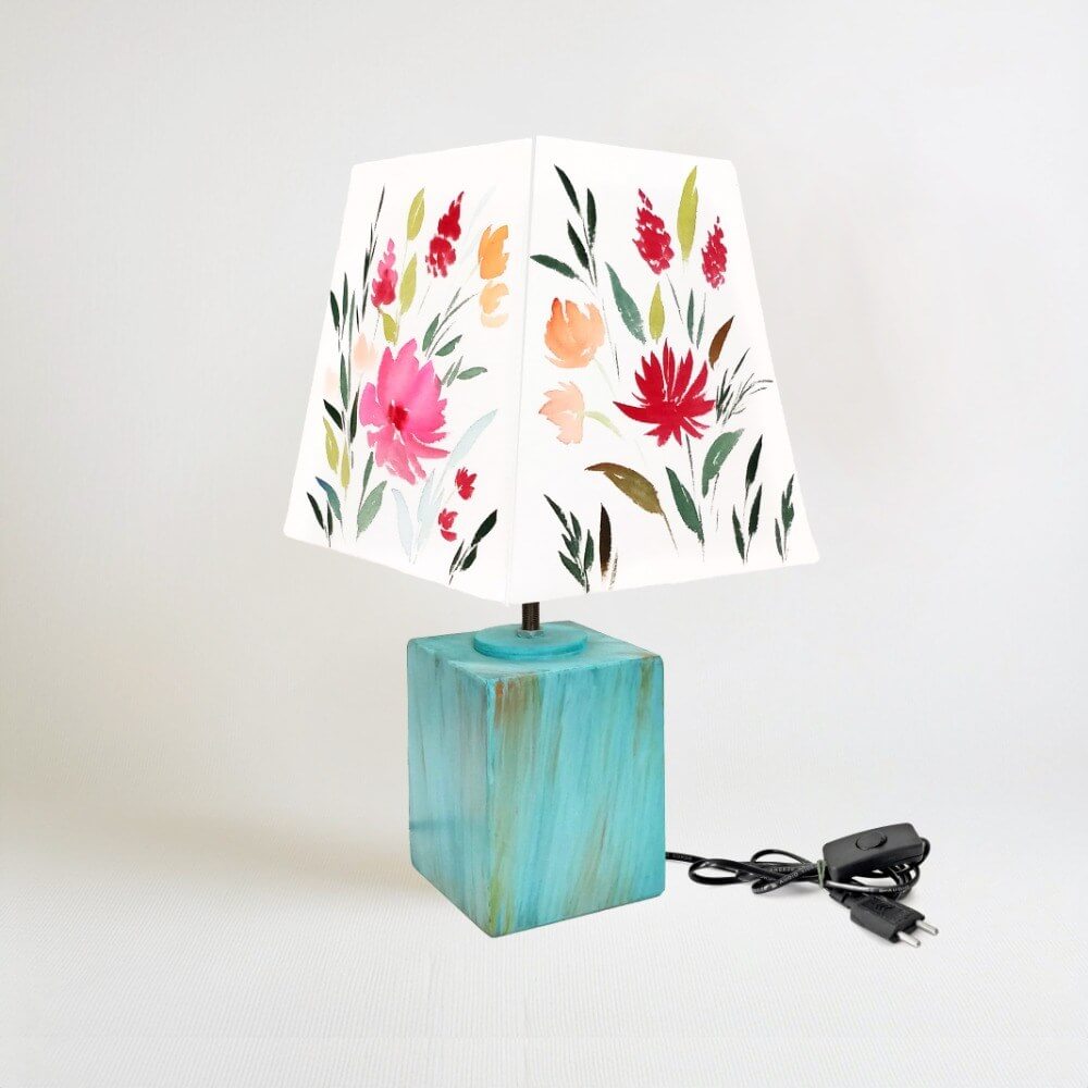 Empire Table Lamp - Floral Bloom Lamp Shade - rangreli