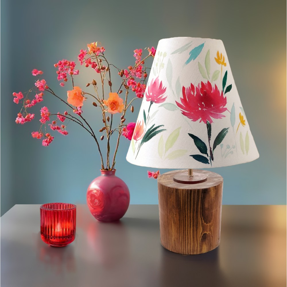 Cone Table Lamp - Lillies Lamp Shade 3109 - rangreli