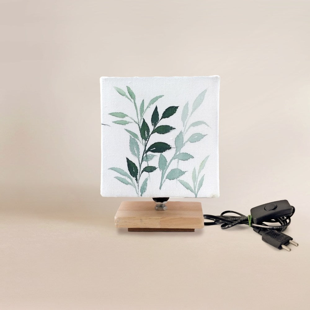 Square Table Lamp - Fern Lamp Shade 3110 - rangreli