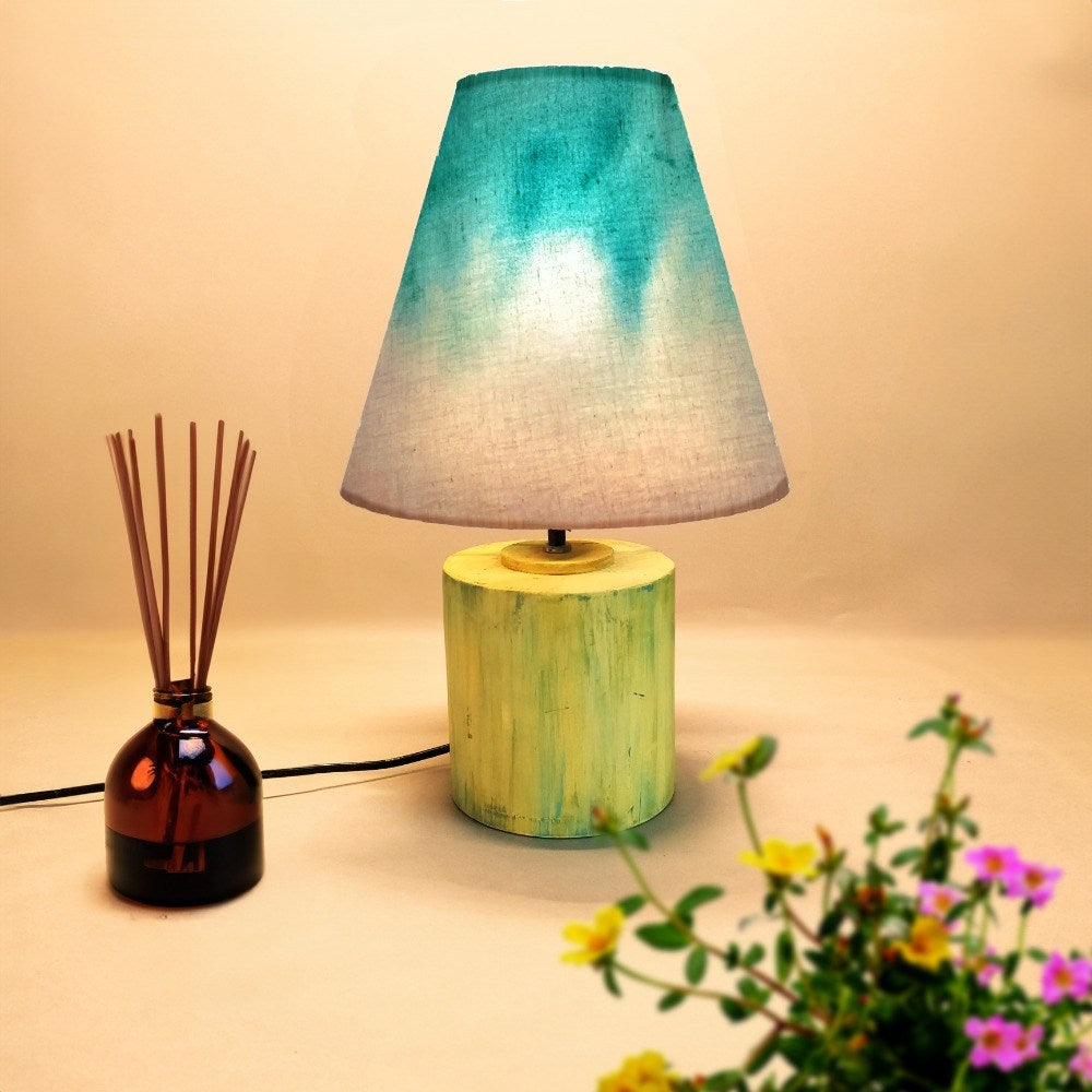 Cone Table Lamp - Teal Ombre Lamp Shade 3119 - rangreli