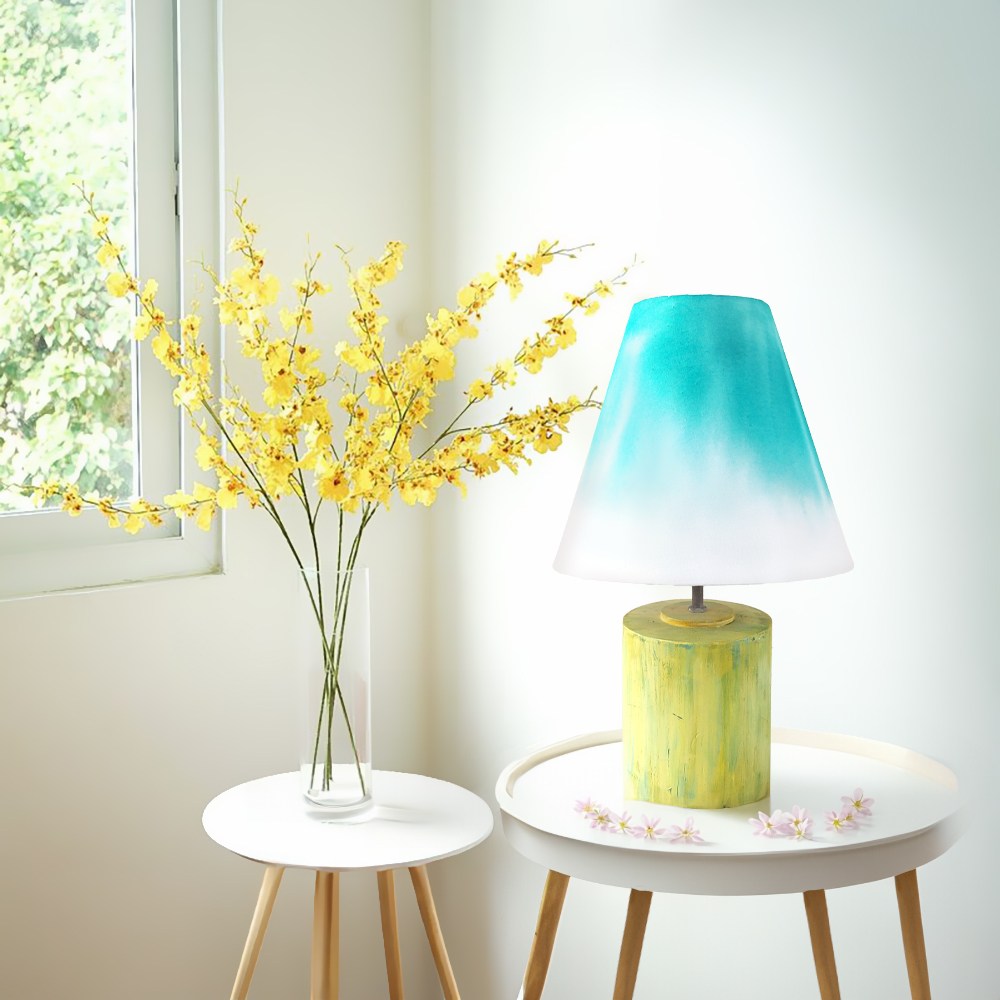 Cone Table Lamp - Teal Ombre Lamp Shade 3119 - rangreli