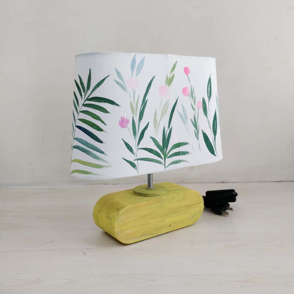 Conical Trapezium Table Lamp - Fern Lamp Shade - rangreli