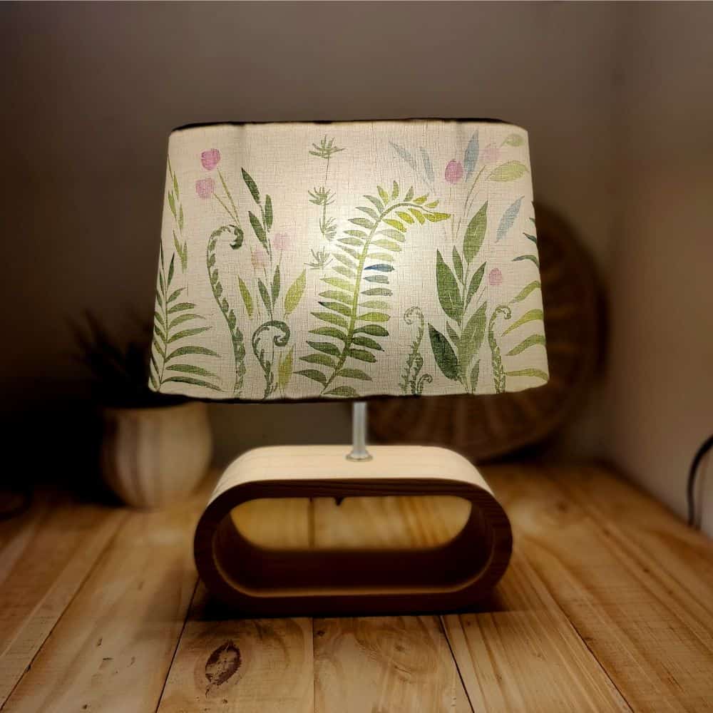 Conical Trapezium Table Lamp - Fern Lamp Shade - rangreli