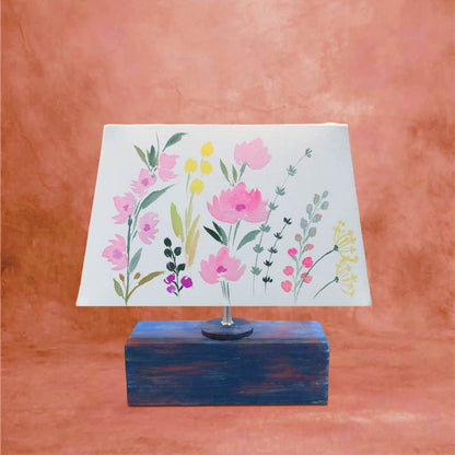 Rectangle Table Lamp - Floral Bliss Lamp Shade - rangreli