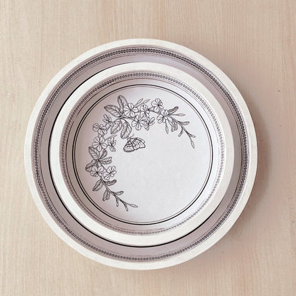 Nature's Sketch - Round Serving Tray Set